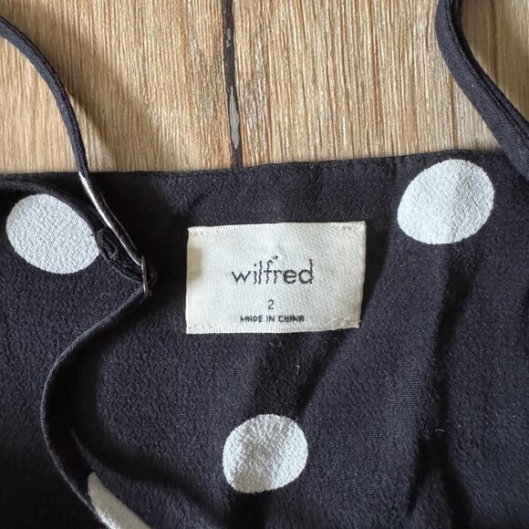 Wilfred Isabelle Polka Dot Black and White Dress size 2 - Picture 3 of 5